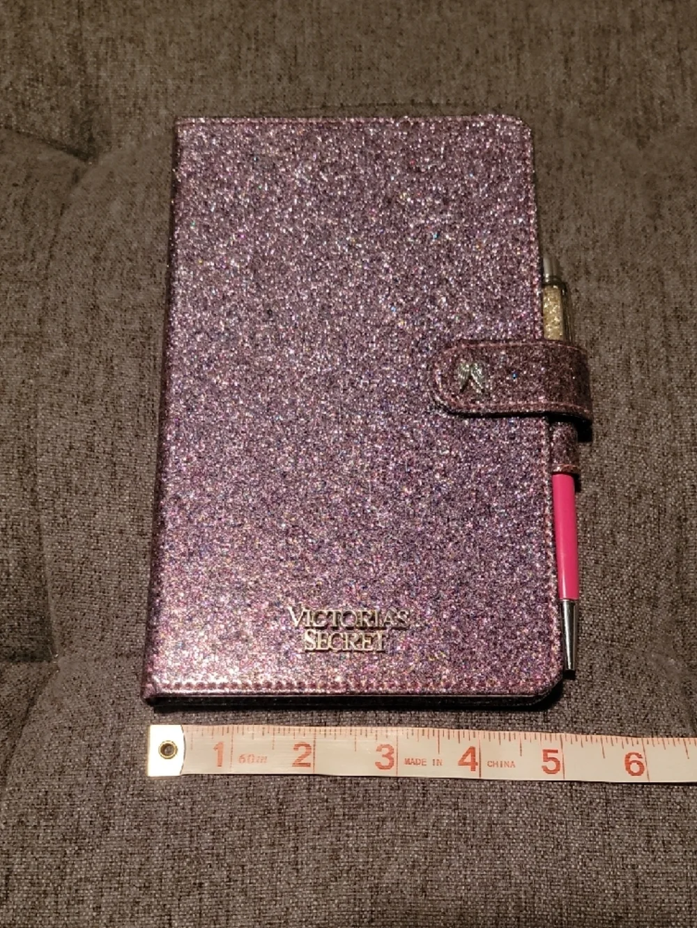 Victoria's Secret Limited Edition Sparkly Pink Angel Wing Notebook with Pen Y2K